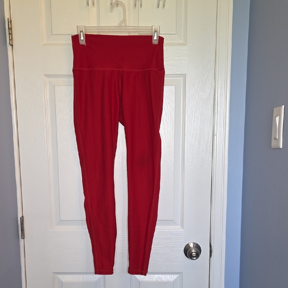 Tesla Vibrant Red High-Waisted Leggings